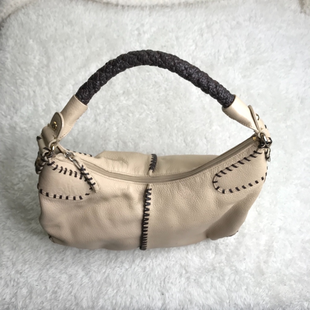 Sondra Roberts Purse Womens Ivory Stitching Casual - Picture 4 of 6